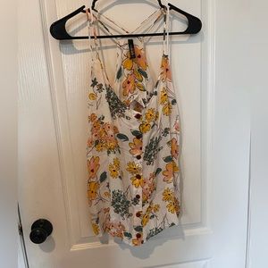 Button Down Floral Tank